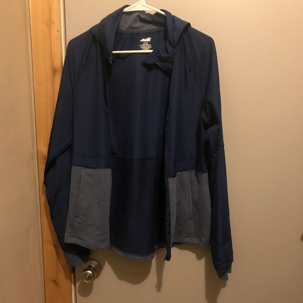 Navy blue athletic jacket